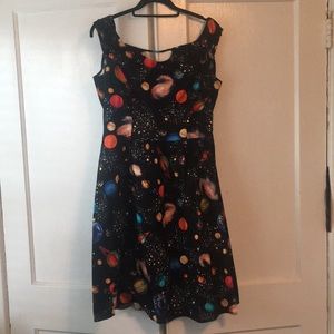 Space print dress